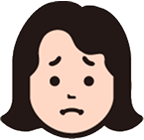 困った顔